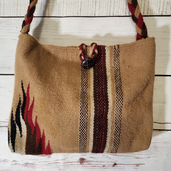 Ortega's-100% All Wool Vintage Handwoven Purse made in Chimayo, NM - Picture 2 of 16